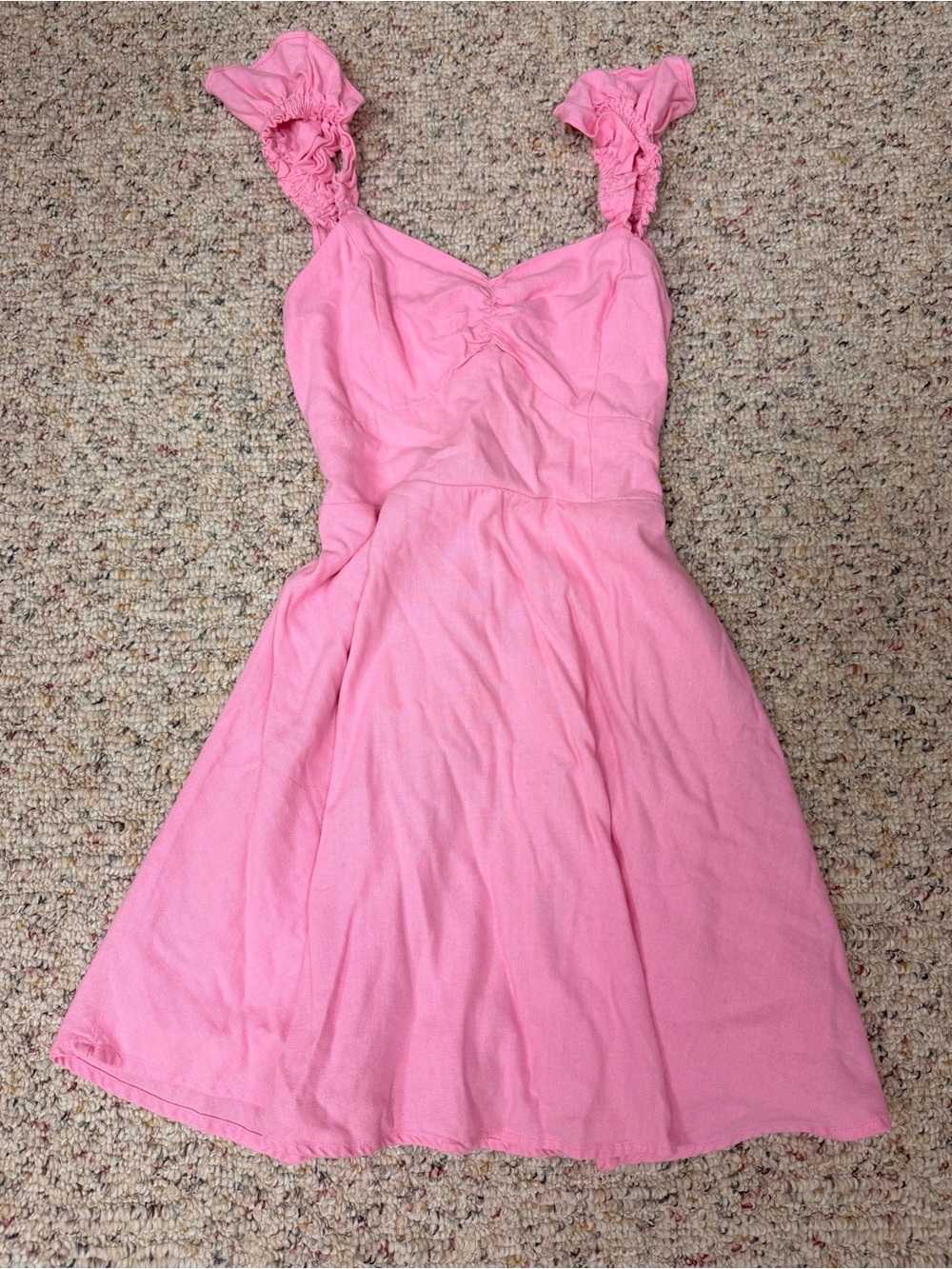 Pink Sundress with Ruffled Straps